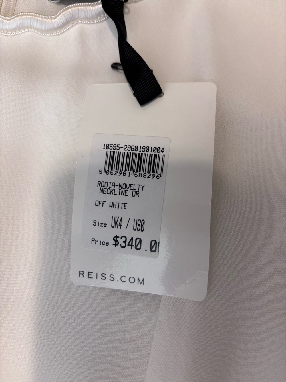 NWT Reiss Rodia Off White Novelty Neckline Women’s 0 Bridal Cocktail Event - Picture 16 of 16